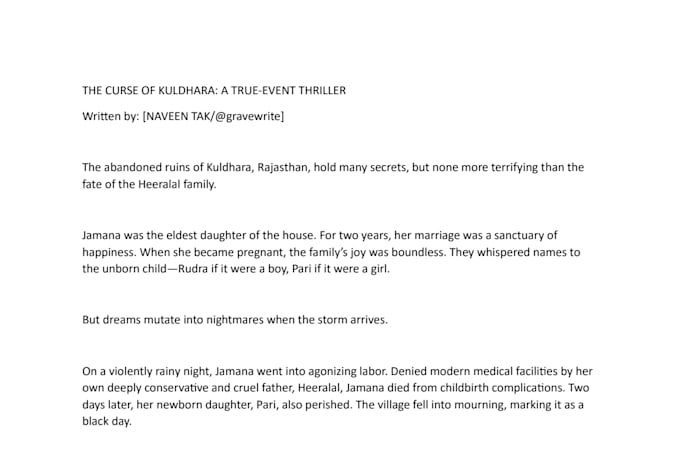 ghostwrite a terrifying horror story or creepypasta based on true events